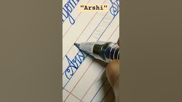 "Arshi" name in cursive handwriting #calligrahy #share #cursive #names #art #learn #shorts #shorts