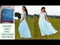 DIY:Convert Old Saree into Long Gown/ Maxi Dress | Arpana - YouTube