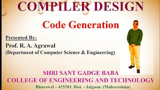 Code Generation and Issues in Code Generation - Compiler Design