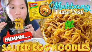 Salted Egg Noodles Taste Test Mukbang | HungreeCatt Eats