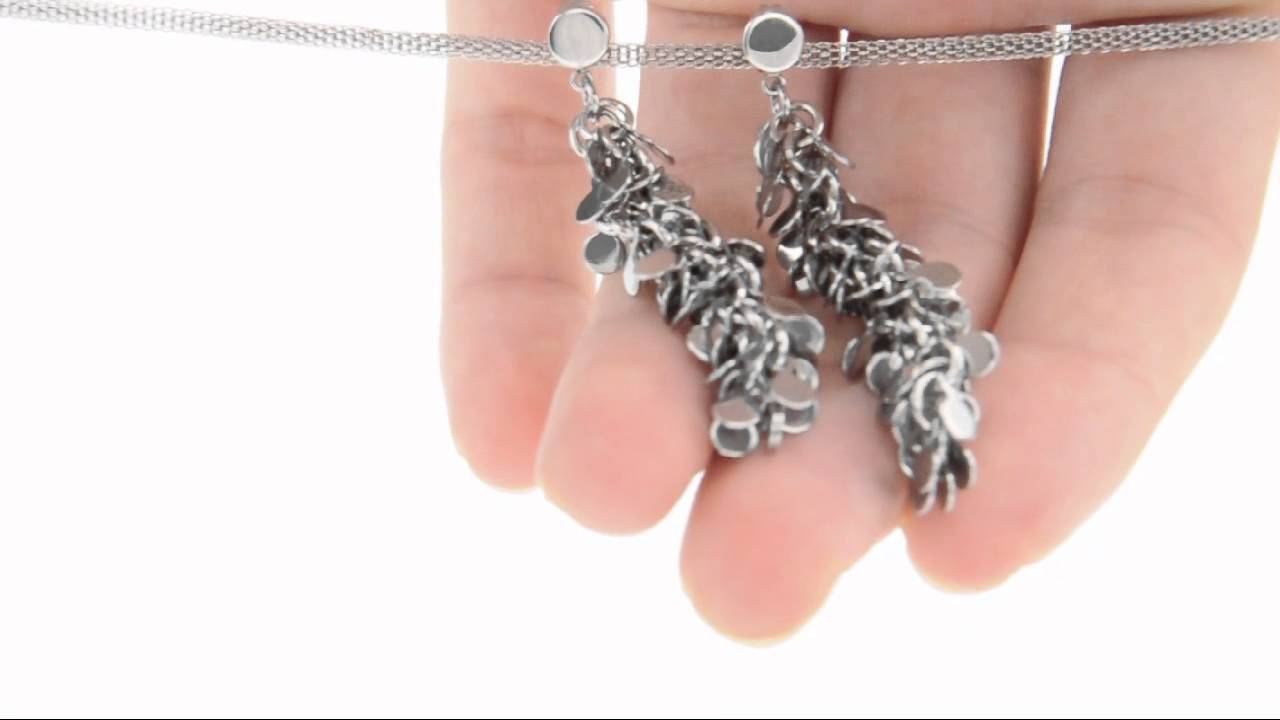 Inox Jewelry Women's Stainless Steel Dangling Earrings with Multiple