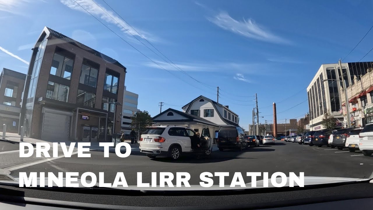 Drive from East Meadow to Mineola LIRR Train Station YouTube