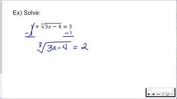 Solving Radical Equations (Cube Root)
