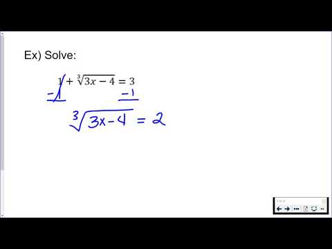 Solving Radical Equations