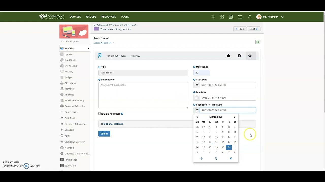 Schoology Turnitin Creating A Turnitin Assignment In Schoology schoology-turnitin-creating-a-turnitin-assignment-in-schoology