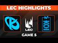 KC vs MKOI Highlights Game 5 | LEC 2026 Versus Playoffs | Karmine Corp vs Movistar KOI
