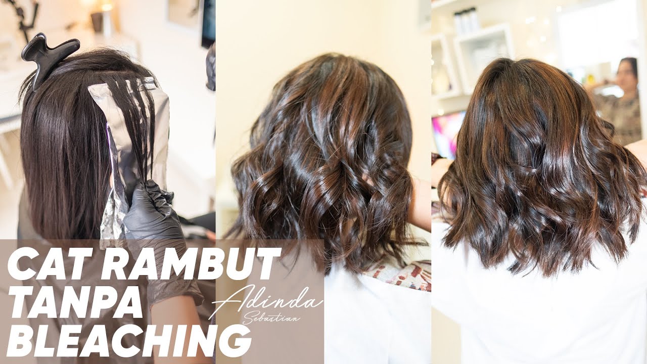  Cat  Rambut  highlight tanpa  bleaching  Hair Keratin 