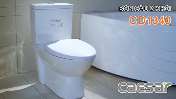 CAESAR CD1340 - Bồn cầu 2 khối xả nhấn 2 chế độ - VUATHIETBI.COM