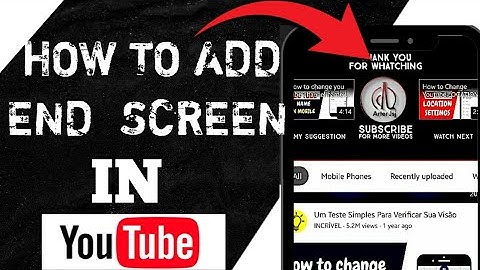 HOW TO ADD END SCREEN IN YOUTUBE Arter jsj