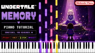 Undertale – Memory – Piano Tutorial With Sheet Music