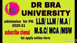 Doctor bheemrav Ambedkar University Agra ma MSc PG admission late information