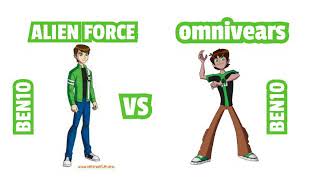 Ben10 Alien Force Ben Vs Ben10 Omnivears Ben