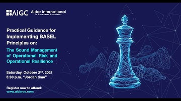 The Sound Management of Operational Risk and Operational Resilience Webinar.