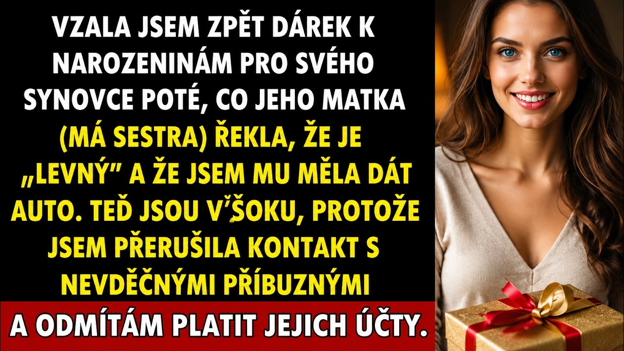 Šest let jsem posílala sestře třicet tři tisíce měsíčně, platila synovcovy kurzy, dárky, všechno. Na jeho šestnácté narozeniny jsem mu přinesla nejnovější iPhone. Místo poděkování odhodil krabici...