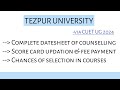 Tezpur University Admission 2024 // CUET UG
