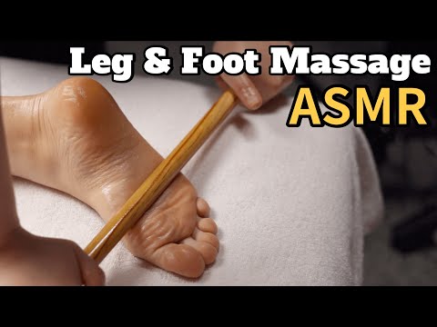 ASMR 대나무로 다리와 발 붓기를 쫙 빼주는 시원한 마사지 _Leg and foot massage to relieve swelling with bamboo