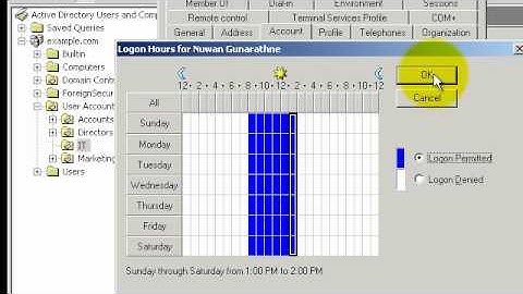 Time Duration for Domain User Accounts to Log on to the Domain in Windows Server 2003