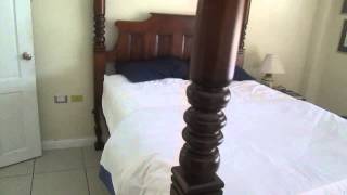 how to build a four poster bed Caribbean style finish product.