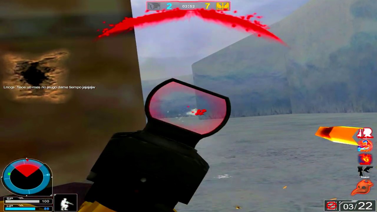 Partida 2 VS 2 a Balas de goma