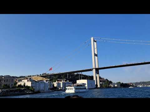 Istanbul Tour Part 1 Bosporus Cruise trip, Bosporus Bridge