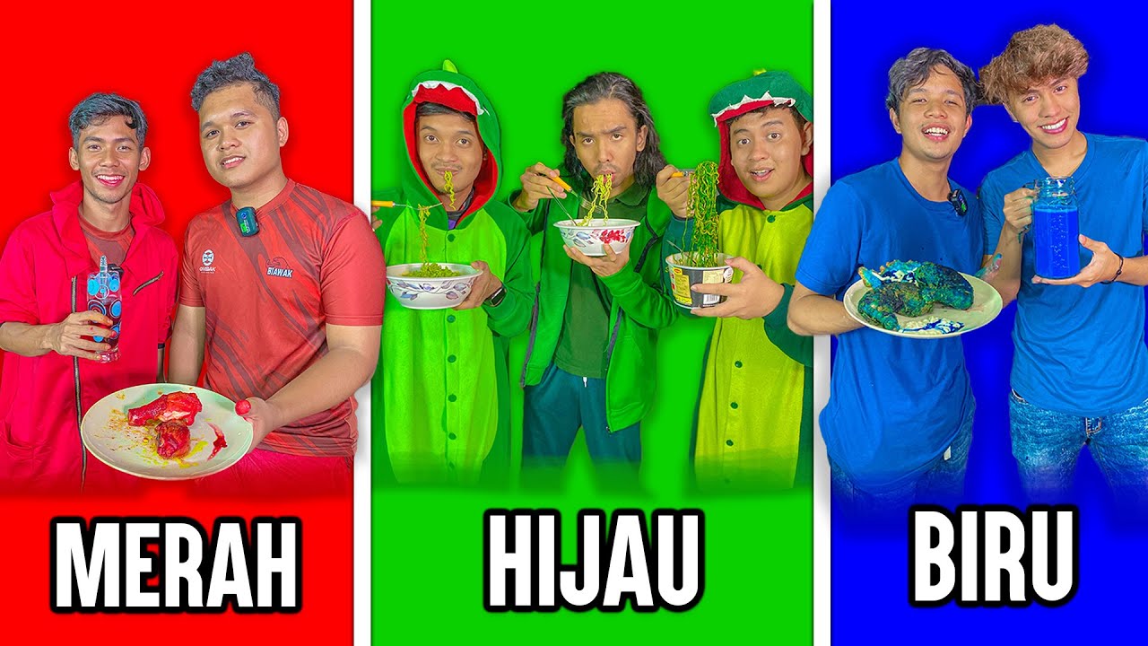 24 JAM DENGAN 1 WARNA ! BUAT AYAM GORENG MASAK BIRU !