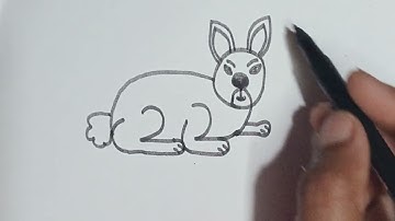 How To Draw Rabbit With 222 Number | Rabbit Drawing From Number 222 | Rabbit Drawing Art