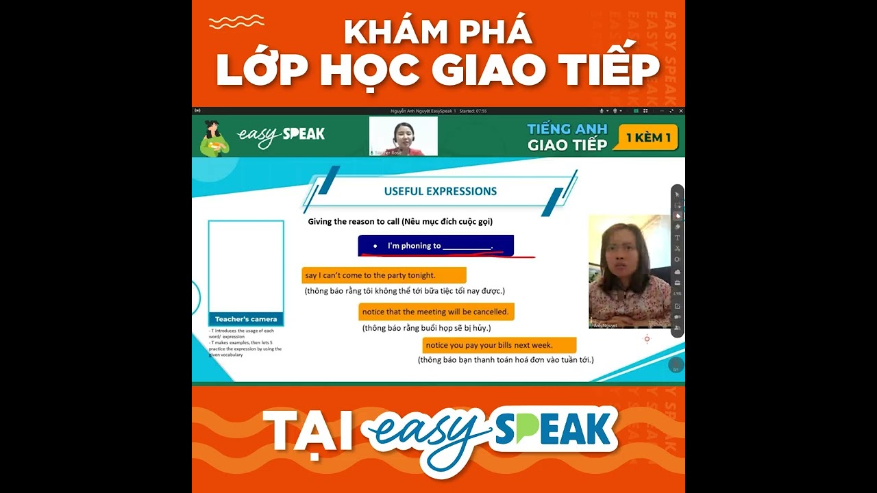 LỚP HỌC GIAO TIẾP 1 KÈM 1 TẠI EASY SPEAK - ICANCONNECT