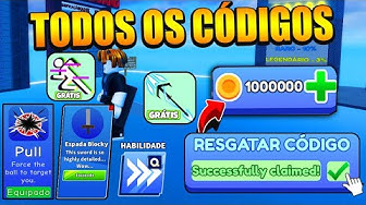 TODOS OS NOVOS CÓDIGOS DE ESPADA NO BLADE BALL (Roblox) 