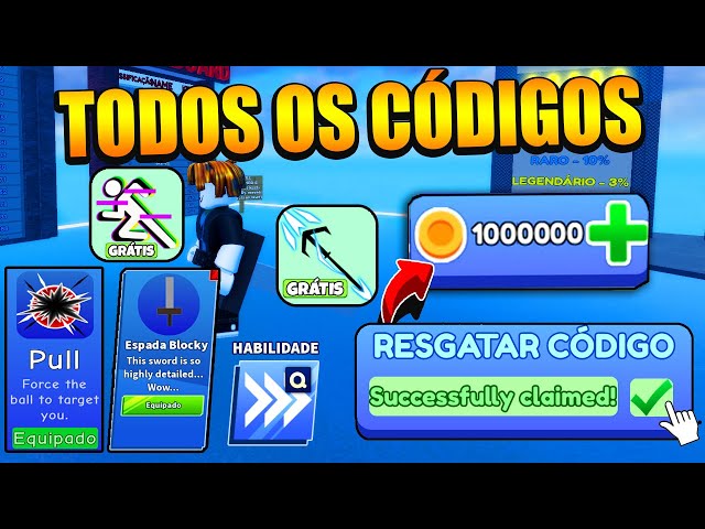 REVELEI TODOS OS NOVOS CÓDIGOS de WINS +SWORDS no BLADE BALL