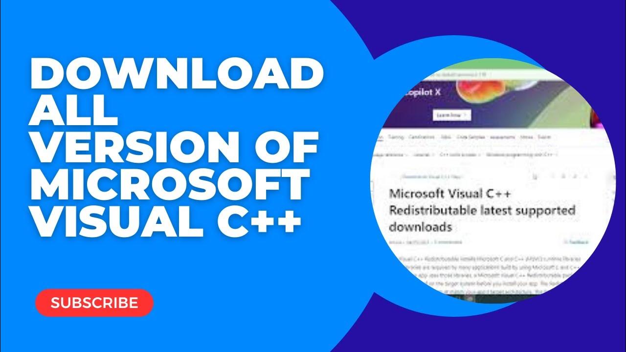 How to download all version of Microsoft visual C++ 2015 to 2022 - YouTube