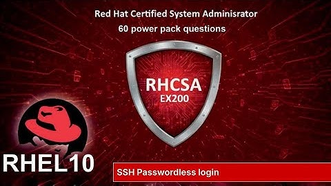 Question - 3 | RHEL 10 Root SSH Key-Based Passwordless Login | RHCSA 60 Important Questions
