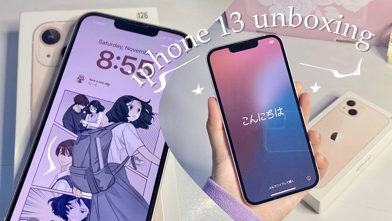 iphone 13 white aesthetic unboxing | another unboxing of iphone 13 💗