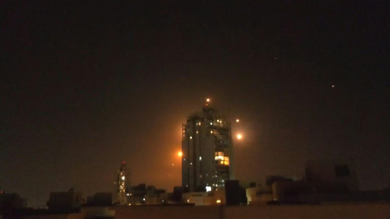 Air defence systems in action as Iran missiles streak over central Israel | AFP