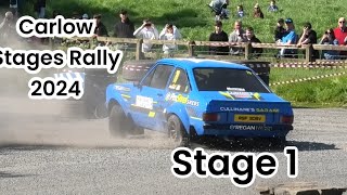 Carlow Stages Rally 2024 , Stage 1, | SPIN & OVERSHOOT, #irishrally  #rallye #motorsport  #rallycar
