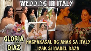 Gloria Diaz sa Italy ipinakasal ang Anak si Ava ang nakababatang kapatid ni Isabel Daza iyakan sila