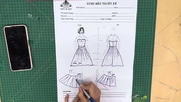 #Hướng dẫn vẽ phác thảo mẫu đầm cúp ngực tay choàng rời