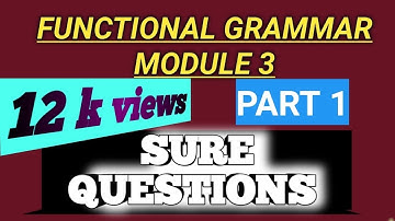 FUNCTIONAL GRAMMAR MODULE 3|IMPORTANT AREAS|EXPECTED QUESTIONS PART-1|CALICUT UNIVERSITY|MALAYALAM