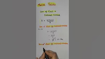 Find the Sum of the first n Natural Numbers #sumofseries #mathstricks #maths #fammathszone