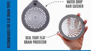 SlipX Solutions Gray Dome Drain Protector Fits Over Drains to Prevent Clogs