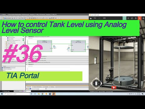 How to control Tank Level with analog level sensor S7 1500 PLC TIA Portal lesson#36