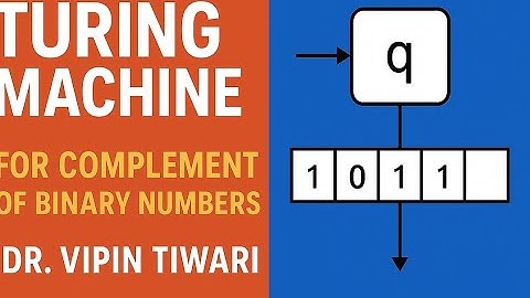 Lecture 46 Turing Machine for Complement of Binary Numbers