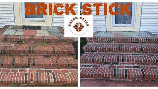 Curb appeal BRick paver cleaning and repair. BRick stair oxiclean and complete restoration