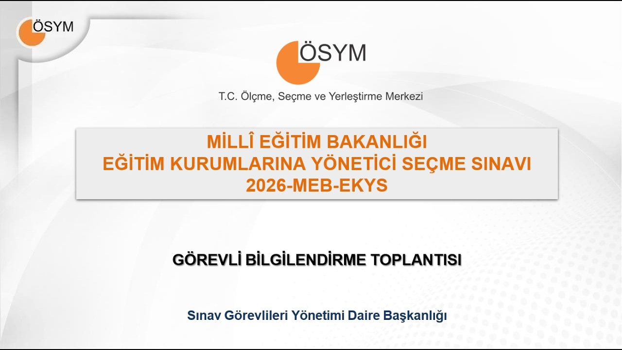 2026 MEB-EKYS Görevli  Eğitim Sunumu