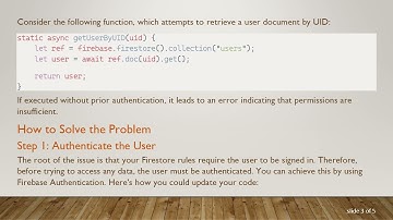 Fixing Missing or Insufficient Permissions Error in Firebase Firestore