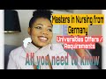 Masters in Nursing from Germany /All you Need to know/Masters in Germany #studyingermany #masters