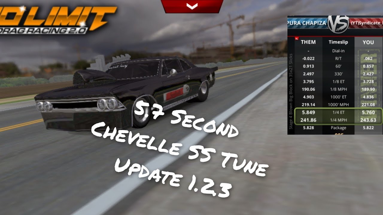 No Limit Drag Racing 2.0: Fastest?? 5.7 Second Chevelle SS Tune (Update ...