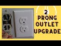 2 Prong Outlets - 2 Prong to 3 Prong Adapter - 2 Prong Outlet Upgraded to 3 Prong