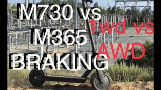AWD M365 S2 E1: AWD BRAKE VS 1WD BRAKE Xiaomi electric scooter vs M730