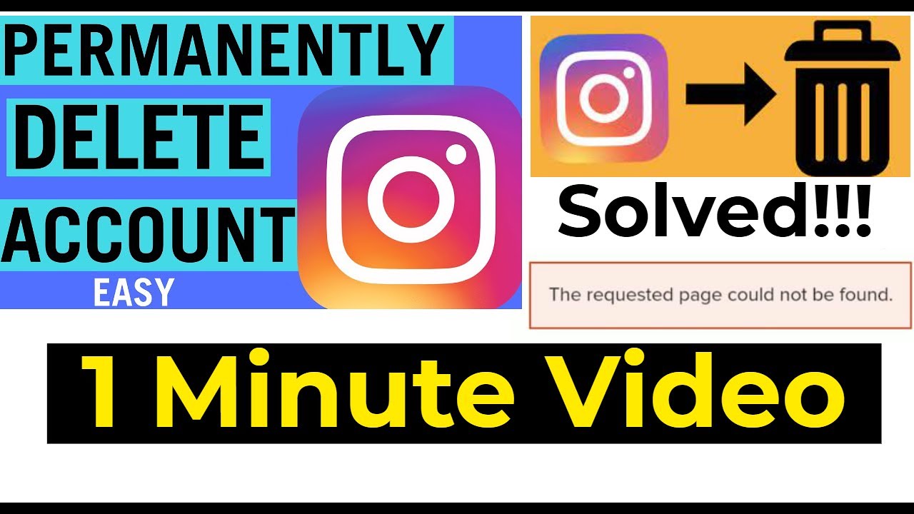 How to Delete your Instagram Account in 1 Minute 