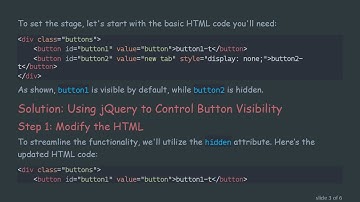 How to Make a Button Disappear and Another Button Appear with jQuery